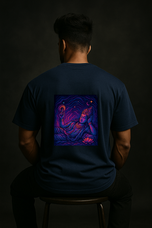 The cosmic sleep - Vishnu Oversized T-Shirt